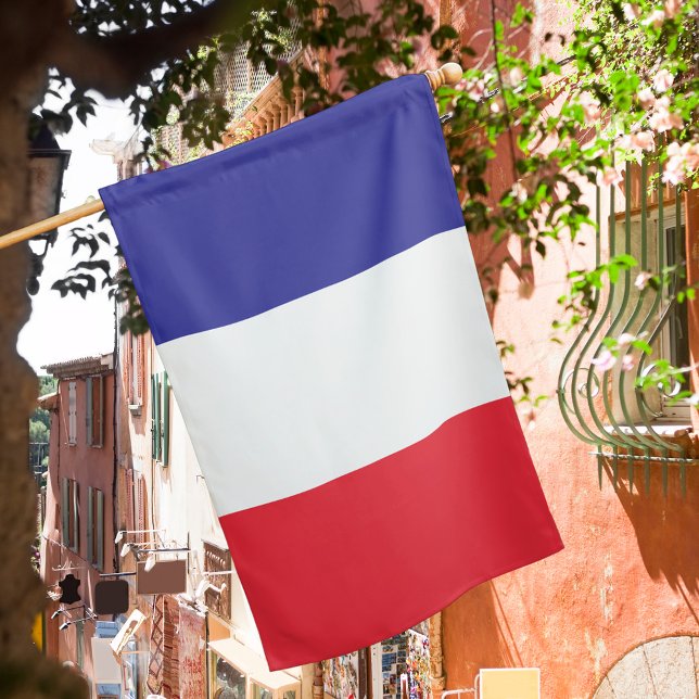 French Tricolor Blue White & Red Country House Flag (French Tricolor Blue White & Red Country House Flag Cover)