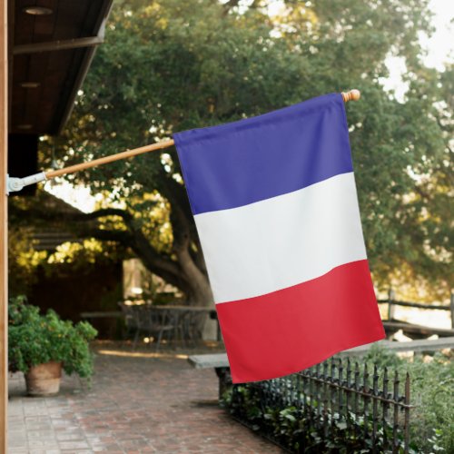 French Tricolor Blue White  Red Country House Flag