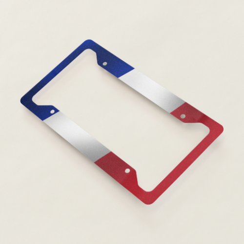FRENCH TRICOLOR FLAG BLUE WHITE RED LICENSE PLATE FRAME