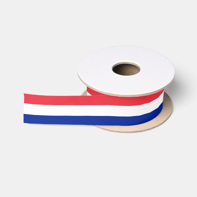 French Tricolor Flag & France holiday /sports Satin Ribbon (Spool)