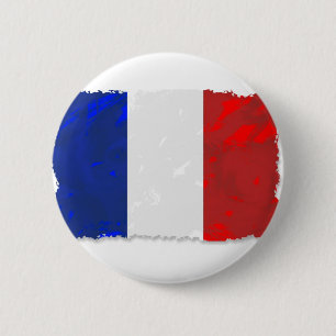 French tricolor pinback button