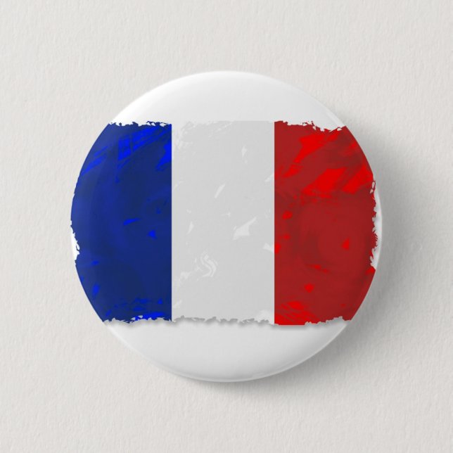 French tricolor pinback button (Front)