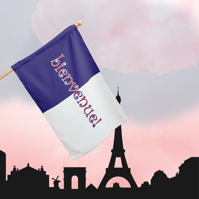 French Tricolore Bienvenue Welcome House Flag (Creator Uploaded)
