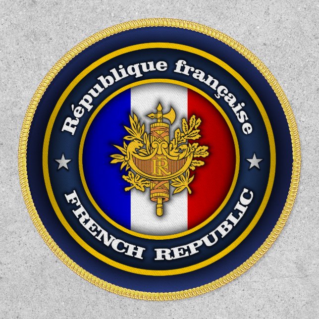 French Tricolour & Emblem (rd) Patch (Front)