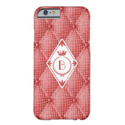 French Trompe L&#39;oeil Tufted Red Diamond Monogram Barely There iPhone 6 Case