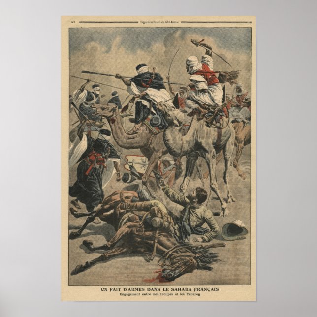 French troops in Sahara Poster (Front)