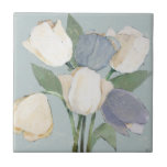 French Tulips Ceramic Tile<br><div class="desc">French Tulips II by Jade Reynolds. Features tulips in various colors against a soft background.</div>