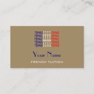French Tutor Business Cards