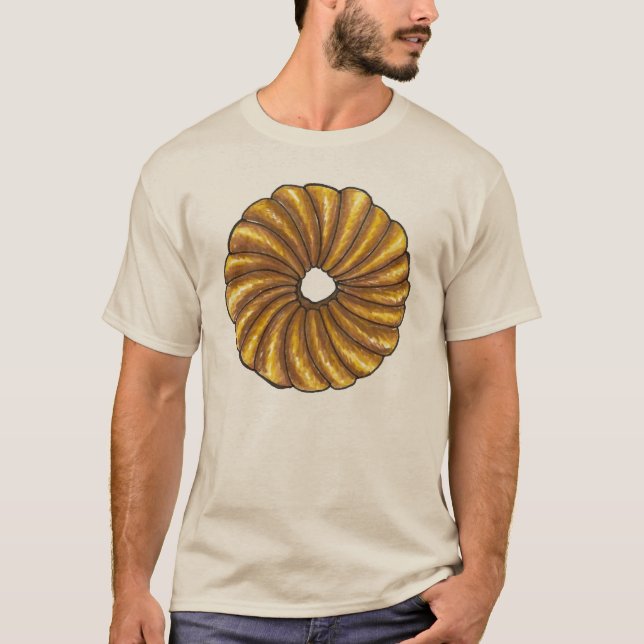 French Twist Donut Doughnut Pastry Foodie Shirt (Front)