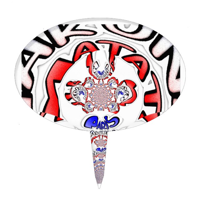 French Twist Hakuna Matata: Unique Cultural Blend  Cake Topper (Front)