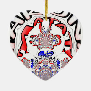 French Twist Hakuna Matata: Unique Cultural Blend Ceramic Ornament