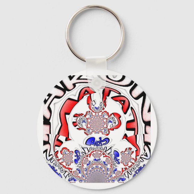 French Twist Hakuna Matata: Unique Cultural Blend  Keychain (Front)