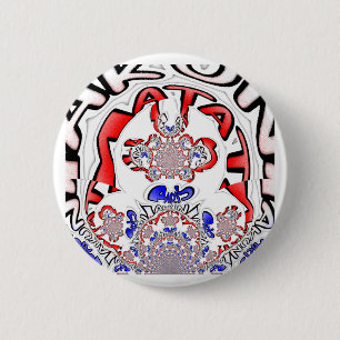 French Twist Hakuna Matata: Unique Cultural Blend Pinback Button