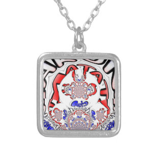 French Twist Hakuna Matata: Unique Cultural Blend  Silver Plated Necklace