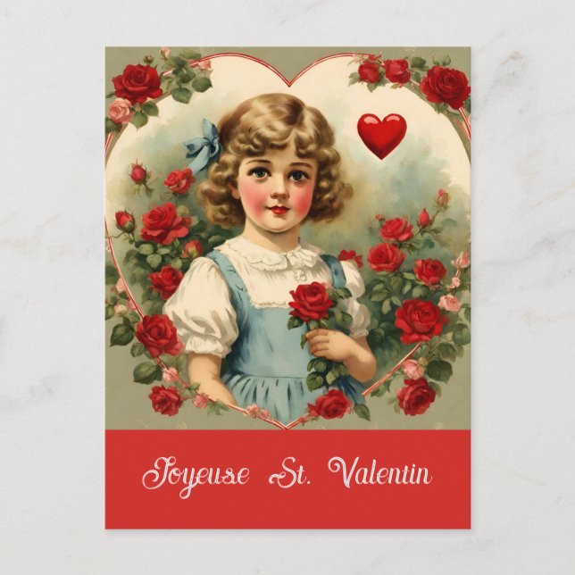 French  Valentine Day  Postcard (Front)