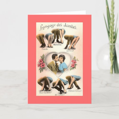 French Valentine Holiday Card