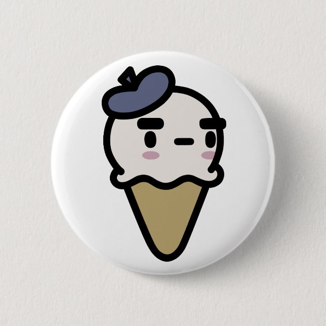 French Vanilla Icecream Button (Front)
