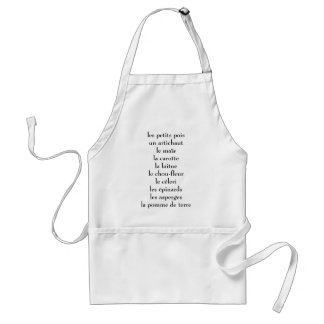 French veggies adult apron