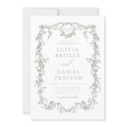 French Victorian Sage Green Wedding Monogram