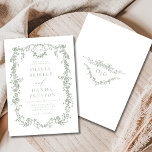French Victorian Sage Green Wedding Monogram Invitation<br><div class="desc">Invite your guests in timeless style with this French Victorian Sage Green Wedding Monogram Invitation. Featuring ornate vintage flourishes, a refined monogram, and soft sage green tones, this design exudes old-world romance and sophistication. Perfect for elegant weddings, historic venues, or garden ceremonies, it combines classic French charm with modern personalization....</div>