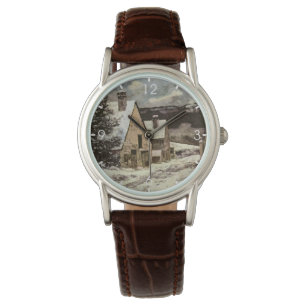French Village Street in Winter (Gustave Courbet) Watch