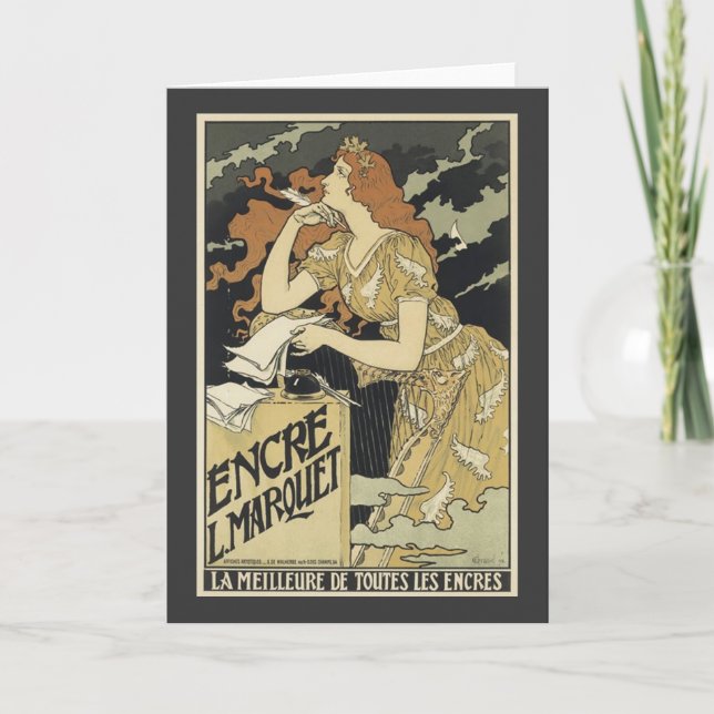 French Vintage Art Nouveau Card (Front)