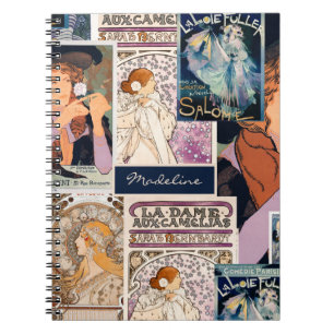 French Vintage Art Poster Collage Personalized Notebook