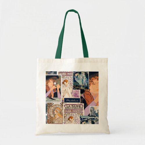 French Vintage Art Poster Collage Personalized Tote Bag
