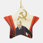 French Vintage Communist Propaganda Ceramic Ornament at Zazzle
