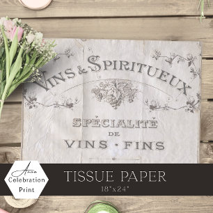 French Vintage Ephemera Boutique Tissue Paper