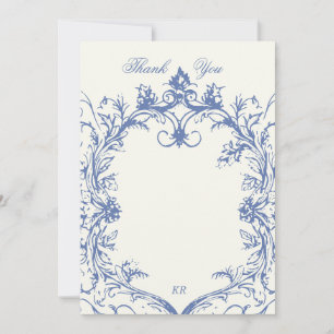 French Vintage Floral Wedding Thank You Card