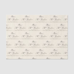 French Vintage Florist Sign Tissue Paper
