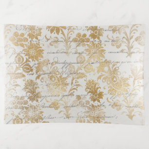 French Vintage Gold Floral Trinket Tray