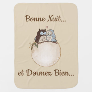 French Vintage Good Night Baby Blanket