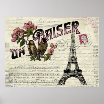 French Vintage Love  Poster by kathysprettythings at Zazzle