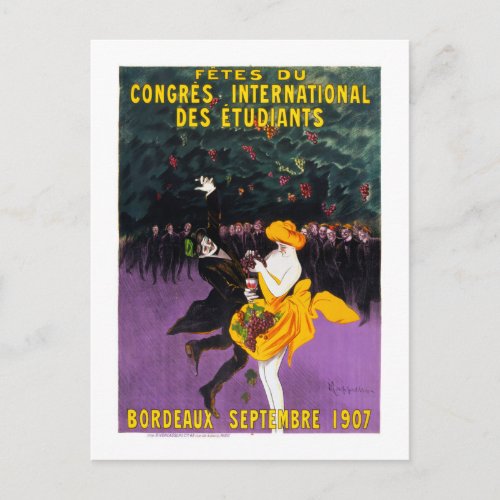 French Vintage Poster 1907 Restored Postcard