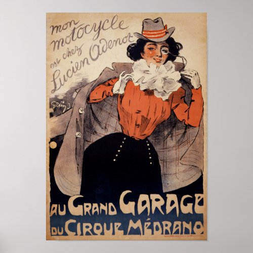 French Vintage Poster ca 1890 Restored