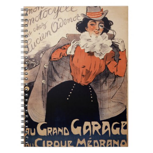 French Vintage Poster ca 1890 Restored Notebook