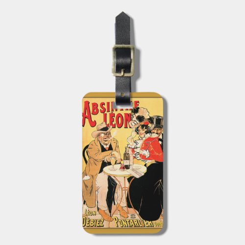French vintage poster for Absinthe Luggage Tag
