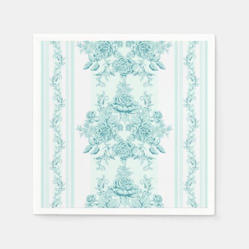 FrenchVintageshabby chicpatternvictorianturqu Napkins