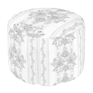 French,Vintage,shabby chic,pattern,victorian,turqu Pouf