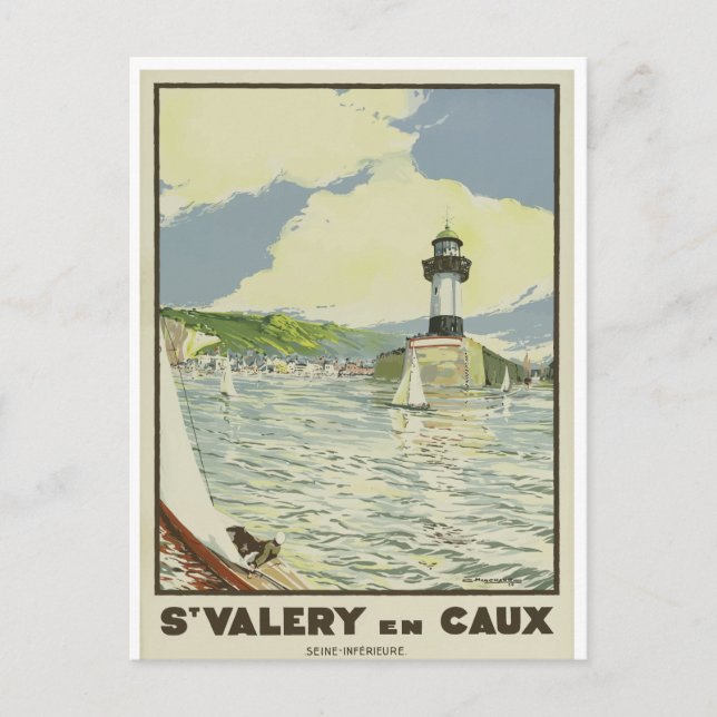 French Vintage Travel Postcard St Valery en Caux (Front)