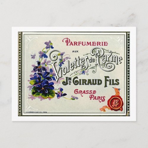 French Violette Perfume Label Postcard