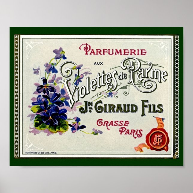 French Violette Perfume Label Poster (Front)