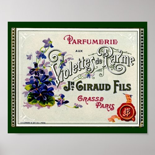 French Violette Perfume Label Poster