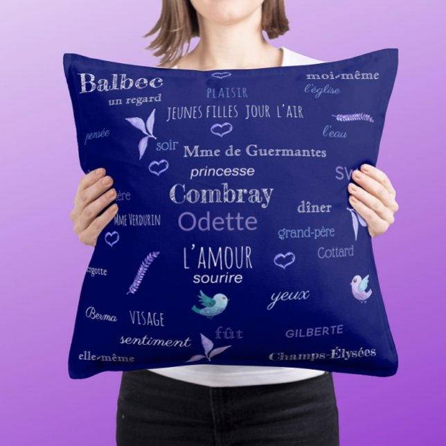 French vocabulary of Proust    Throw Pillow (Creator Uploaded)