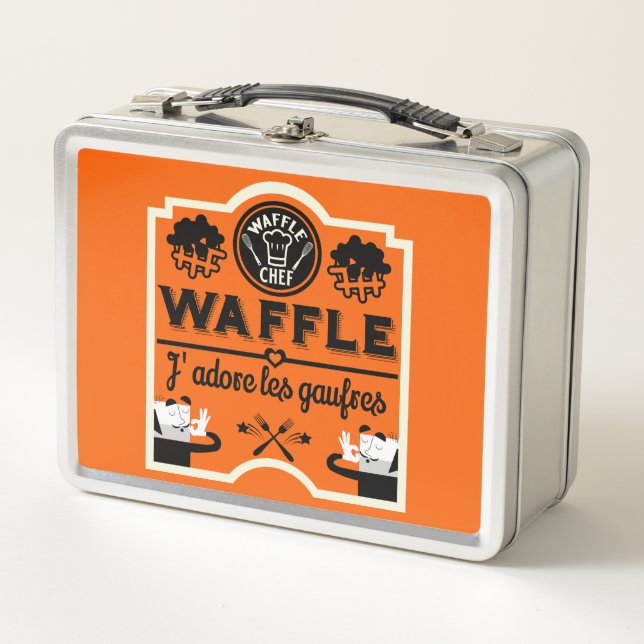 French Waffles Metal Lunch Box (Front)