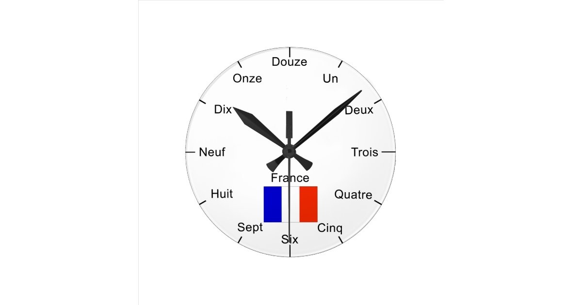 French Wall Clock Zazzle Com - Wall Clock In French French Wall Clock Zazzle Com - Wall Clock In French