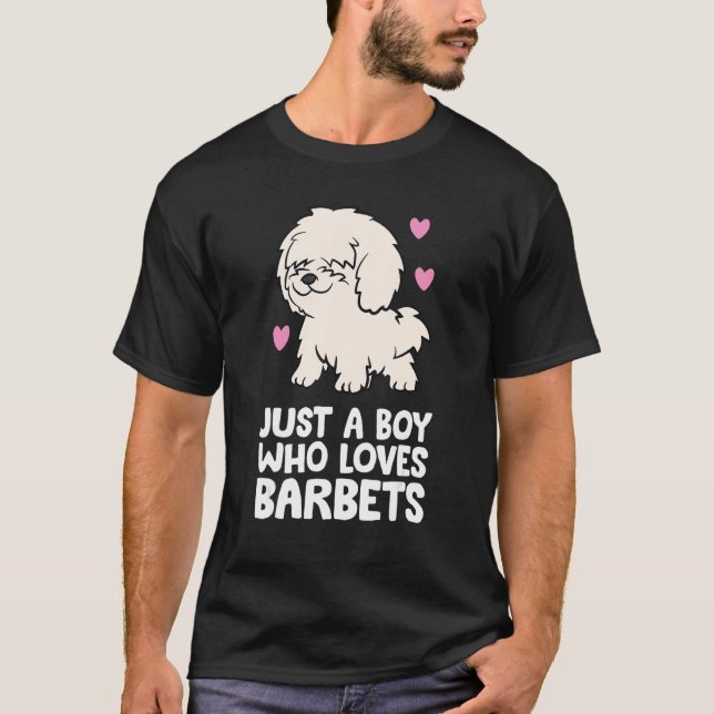 French Water Dog Just A Boy Who Loves Barbets T-Shirt (Front)