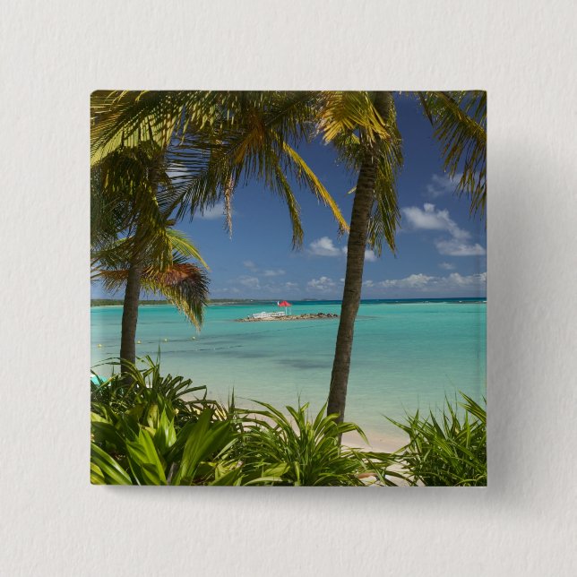 French West Indies, Guadaloupe, Grande Terre, 2 Pinback Button (Front)